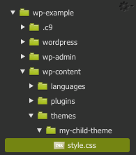 Creating a WordPress child theme - Step 6
