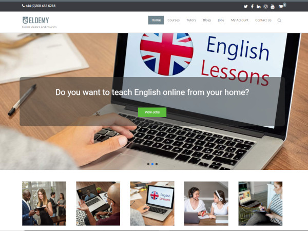 Website to book English courses