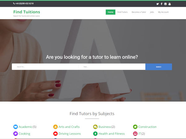 Website to Find Tuitions