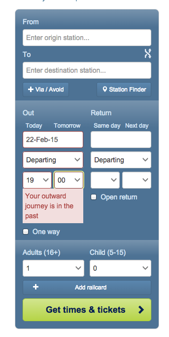 An example of good user experience provided by immediate helpful feedback if the wrong option is selected