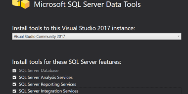 Installing SSDT for Visual Studio 2017