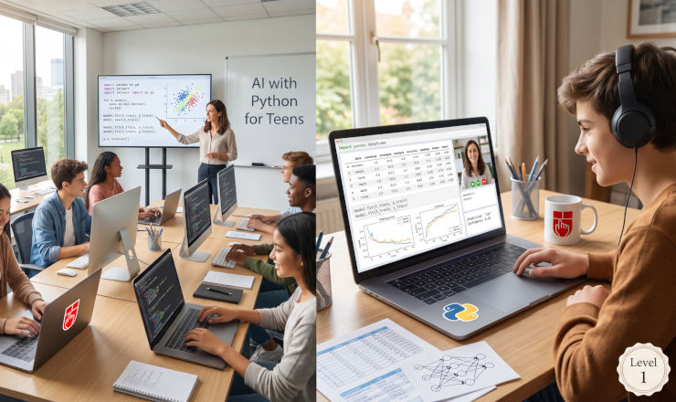 AI with Python for Teens (Ages 13–19) – Level 1 Training Course at London Academy of IT